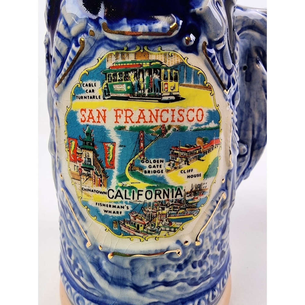 EFFCO San Francisco CA California Beer Mug Stein Made in Japan Oktoberfest Malt - Picture 8 of 13